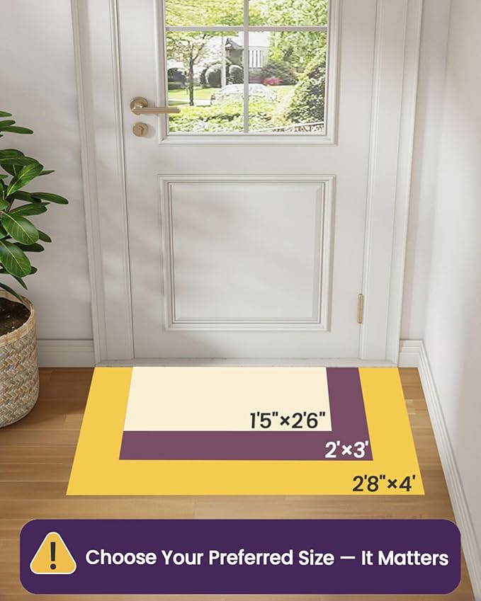 DEXI Front Entryway Door Mat Non Slip 24x36, Washable Entry Way Mats Inside Entrance Low Profile, Welcome Doormat Dirt Trapper for House Floor Home Porter Hall Backdoor Area, Dark Grey