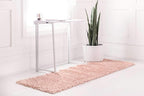 Unique Loom Davos Shag Collection Area Rug - Solid (2' 7" x 10' Runner, Dusty Rose)