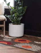 Unique Loom Outdoor Modern Collection Area Rug - Chicago (2' 7" x 10' Runner Brown/Orange)