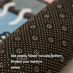 Cartoon Animal Pattern Area Rug Cute Cat Luxury Floral Decor for Carpet Farmhouse Bedroom Living Room Rugs Bathroom Kitchen Runner Mat Indoor Outdoor Non Slip Doormat 2' X 9'