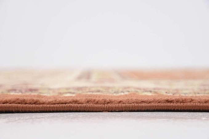 Unique Loom Voyage Collection Traditional Oriental Classic Intricate Design Area Rug (10' 0 x 10' 0 Square, Terracotta/Ivory)