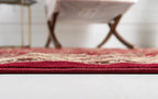 Unique Loom Sialk Hill Collection Area Rug - Washington (5' 3" Octagon Burgundy/Cream)