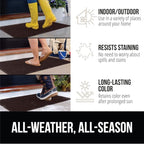 GORILLA GRIP Front Door Mat, 47x35, Indoor Outdoor Ultra Absorbent HydroAbsorb Doormat, Absorbs Up to 6 Cups of Water, Stain and Fade Resistant, Rubber Backing Doormats, Captures Dirt, Coffee