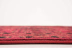 Unique Loom Tekke Collection Area Rug - Sheibani (4' 1" x 6' 1" Rectangle Red/Black)
