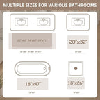 Uphome Bathroom Rugs Runner, Distressed Farmhouse Boho Blush Pink Bath Mat, Non Slip Washable Long Bath Rugs, Vintage Traditonal Soft Bathroom Runner for Bathtub Sink Shower, 18x47 inch