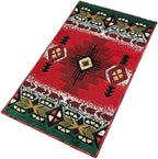 YHSF South West Native American Area Rug C318 - Easy Clean, Thick, Soft, Durable Native Tribal American Indian Inspired Rug for Bedroom/Living Room and More - Red, 2 Feet x 3 Feet 4 Inches
