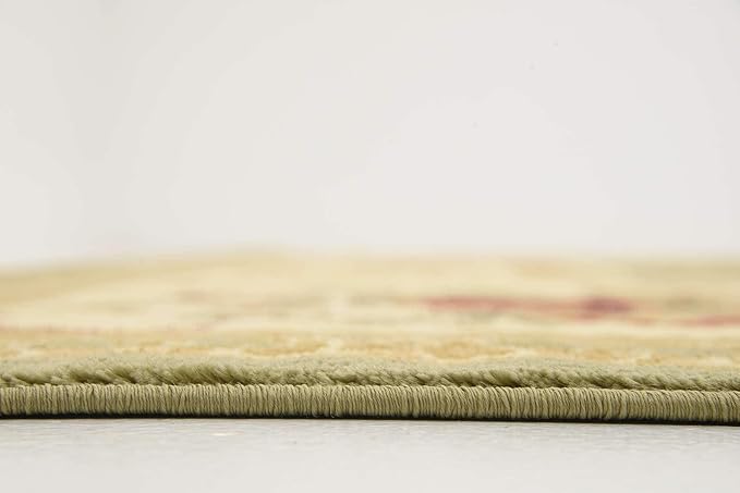 Unique Loom Versailles Collection Traditional Classic Floral Motif Area Rug (10' 0 x 10' 0 Square, Green/ Ivory)