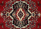 Home Dynamix Premium Sakarya Traditional Medallion Border Area Rug, Claret, 3'7"x5'2" Rectangle