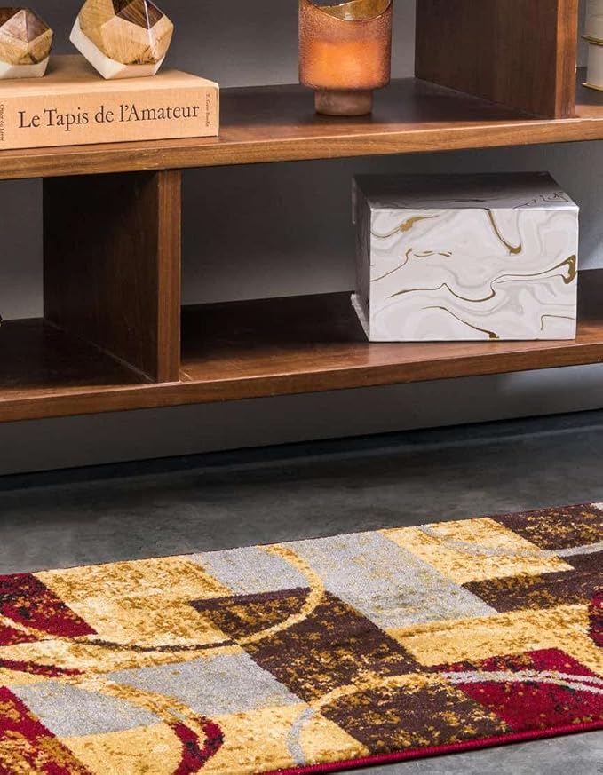 Unique Loom Barista Collection Area Rug - Kouillou (2' 2" x 10' Runner, Multi/Brown)