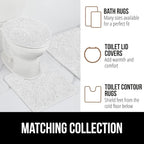 GORILLA GRIP Bath Rug Mat 60x17, Thick Soft Absorbent Chenille, Quick Dry Microfiber Mats, Rubber Backing Washable Shower Floor Rugs, Bathmat Runner, US Designed Bathroom Home Decor Accessories White