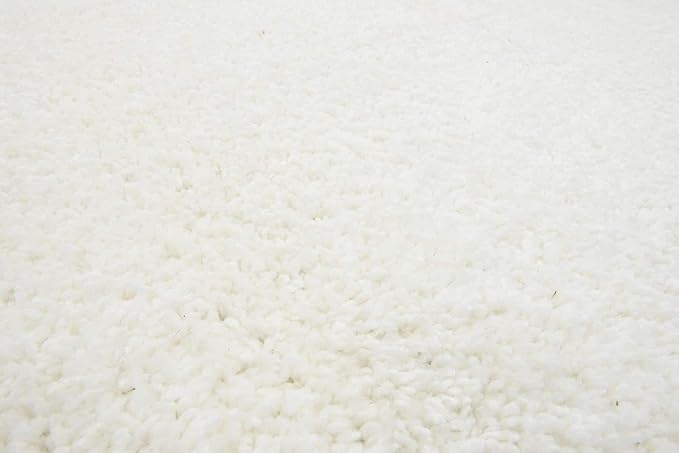 Unique Loom Solo Collection Area Rug - Calabasas (6' 1" Round, Snow White)