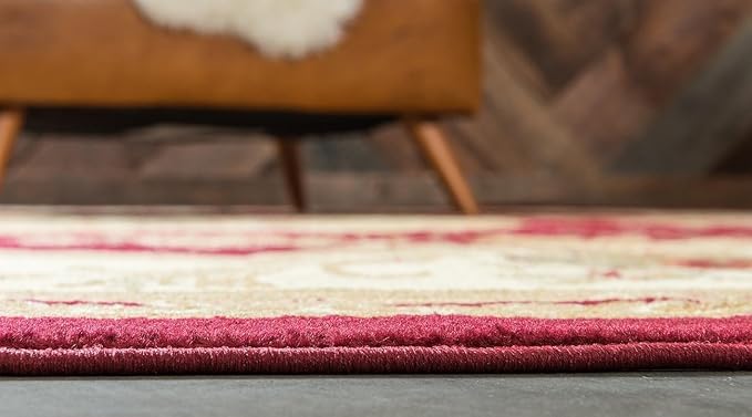 Unique Loom Versailles Collection Traditional Classic Floral Motif Area Rug (2' 2 x 3' 0 Rectangular, Burgundy/ Ivory)