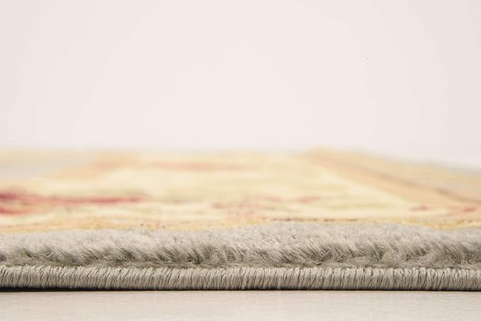 Unique Loom Versailles Collection Area Rug - Henry (7' 10" Square Light Blue/Cream)