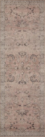 Loloi Hathaway Collection HTH-06 Blush/Multi 2'-0" x 5'-0", .25" Thick Accent Rug, Soft, Durable, Printed, Modern, Low Pile, Non-Shedding, Easy Clean, Living Room Rug