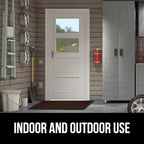 GORILLA GRIP 100% Waterproof All-Season WeatherMax Doormat, 47x35, US Designed Natural Rubber, Stain and Fade Resistant, Low Profile Indoor Outdoor Door Mats, Easy Clean Patio Mat, Coffee Squares