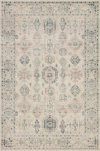 Loloi Hathaway Collection HTH-04 Beige/Multi 3'-6" x 5'-6", .25" Thick Accent Rug, Soft, Durable, Printed, Modern, Low Pile, Non-Shedding, Easy Clean, Living Room Rug