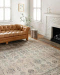 Loloi Hathaway Collection HTH-04 Beige/Multi 2'-0" x 5'-0", .25" Thick Accent Rug, Soft, Durable, Printed, Modern, Low Pile, Non-Shedding, Easy Clean, Living Room Rug