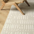Revival Rugs Shell 2'7"x4'11" Machine Washable Area Rug for Kitchen Bedroom - 100% Recycled Oeko-TEX Certified, Medium Pile, Beige, Cream