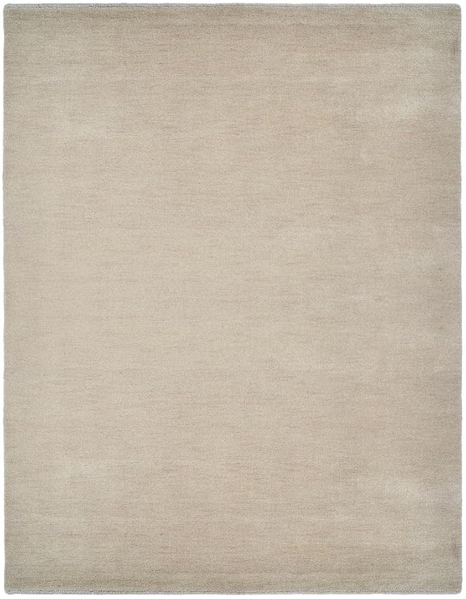 Rugsotic Carpets Hand Knotted Gabbeh Wool 6'x9' Area Rug Solid Beige L00111
