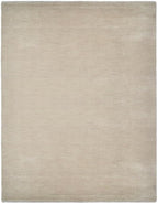 Hand Knotted Loom Wool ECO-Friendly Area Rugs - 3'x5', Rectangle, Beige Color, Solid Plain Design, High Pile Handmade Anti Skid Area Rugs for Living Room, Bed Room (L00111)