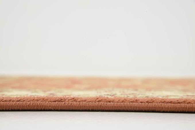 Unique Loom Voyage Collection Traditional Oriental Classic Intricate Design Area Rug (4' 0 x 6' 0 Rectangular, Terracotta/Ivory)