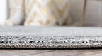 Rugs.com Angelica Collection Rug – 8 Ft Round Light Gray Medium Rug Perfect for Kitchens, Dining Rooms