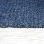 Rugsotic Carpets Hand Woven Flat Weave Kilim Wool 4'x6' Area Rug Solid Blue D00111