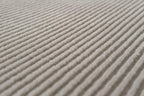 Revival Rugs Stripe 6'7"x9' Washable Area Rug for Living Room Bedroom - 100% Recycled Oeko-TEX Certified, Medium Pile, Taupe