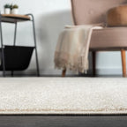 Abani Nuevo Collection Area Rug - Transitional Beige/Cream Design -9' x 12' - Easy to Clean - Durable for Kids and Pets - Non-Shedding - Medium Pile - Soft Feel - for Living Room, Bedroom & Office