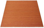 Rugsotic Carpets Hand Woven Flat Weave Kilim Wool ECO-Friendly Area Rugs - 8'x8', Square Shape, Dark Orange Color, Solid Plain Design, Low Pile Handmade Rugs for Living Room, Bed Room (D00111)