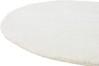 Unique Loom Solo Collection Area Rug - Calabasas (6' 1" Round, Snow White)