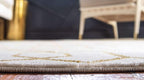 Unique Loom Marilyn Monroe Glam Collection Area Rug - Trellis (5' 3' x 8' Rectangle, White Gold/ Gold)
