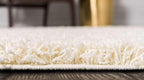 Unique Loom Solid Shag Collection Area Rug (2' 7" x 10' Runner, Pure Ivory)