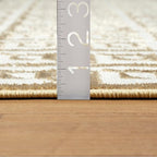 LUXE WEAVERS Geometric Greek Pattern Area Rug, Gold, 8'X10'
