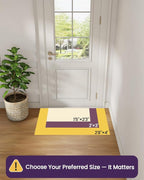 DEXI Ultra Thin Entryway Door Mat 24x36, Non Slip Rubber Backing Inside Entry Mat, Low Profile Easy Clean Dirt Trapper Doormat for Inside Entrance Patio, Green