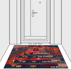 Vintage Boho Area Rugs Multicolor Ethnic Style Geometric Splicing Carpets Bedroom Living Room Kitchen Floor Mats Indoor Outdoor Non-Shedding Runner Rug Home Décor Carpet 4' X 5.2'