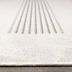 Beige Carpet for Bedroom with Striped Design, 5x7 Washable Boho Rug for Living Room or Versatile Accent to Refresh Any Room Décor