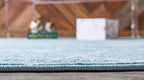 Unique Loom Trellis Frieze Collection Area Rug - Geometric (2' x 13' 1" Runner, Light Blue/ Ivory)