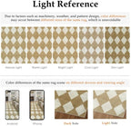 2x6 Runner Checkered Rug for Hallways Brown Washable Long Carpet Non-Slip Low Pile Boho Indoor Accent Throw Rug for Entrance Kitchen Bedroom Dining Laundry
