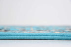 Unique Loom Sialk Hill Collection Area Rug - Washington (8' Round Turquoise/Black)