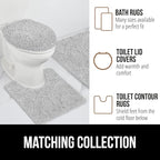 GORILLA GRIP Bath Rug Mat 36x24, Soft Absorbent Chenille, Quick Dry Microfiber Mats, Rubber Backing Washable Shower Floor Rugs, Bathmat Runner, US Designed Bathroom Home Decor Accessories Light Gray