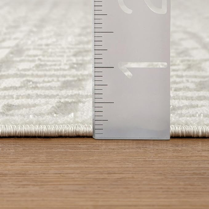 LUXE WEAVERS Geometric Greek Pattern Area Rug, Cream, 6'X9'