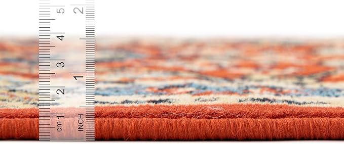 Unique Loom Sialk Hill Collection Area Rug - Washington (7' 10" x 10' Rectangle Terracotta/Cream)