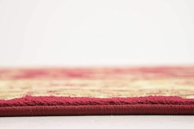 Unique Loom Voyage Collection Traditional Oriental Classic Intricate Design Area Rug (10' 0 x 10' 0 Square, Red/Gold)