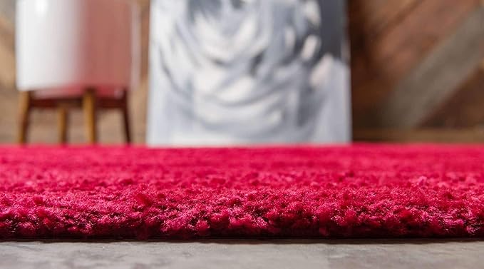 Unique Loom Solo Collection Area Rug - Calabasas (5' 3" x 7' 7" Rectangle, Red)