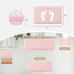 Pink Bathroom Rugs 24x36 Non Slip Fluffy Bath Mat for Bathroom Floor Washable Plush Luxury Bath Rug for Tub Soft Shaggy Absorbent Shower Sink Mat