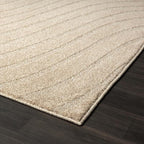 LUXE WEAVERS Modern Geometric Wave Beige 4x6 Area Rug