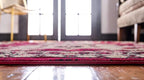 Unique Loom Taftan Collection Border Geometric Tribal Inspired Design Area Rug (6' 0 x 9' 0 Rectangular, Red/ Gold)
