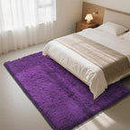Purple Fluffy Rug Shaggy Area Rug, 4x6 Area Rugs for Girls Bedroom, Soft Cute Baby Play Mat, Indoor Floor Carpet for Teen, Nursery, Preppy Dorm, Plush Aesthetic Bedside Rug