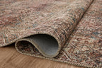 Loloi Amber Lewis Billie Collection BIL-04 Aqua/Rust 2'-6" x 12'-0", 0.19" Thick Runner Rug